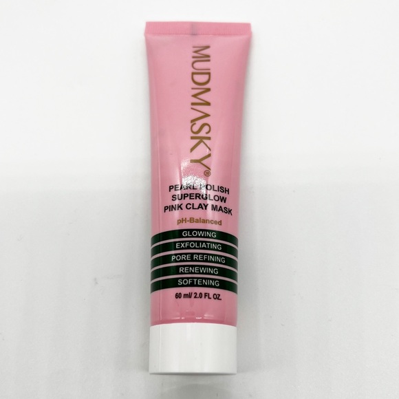 NEW Mudmasky Pearl Polish Superglow Pink Clay Mask, 60 ml - Picture 1 of 6